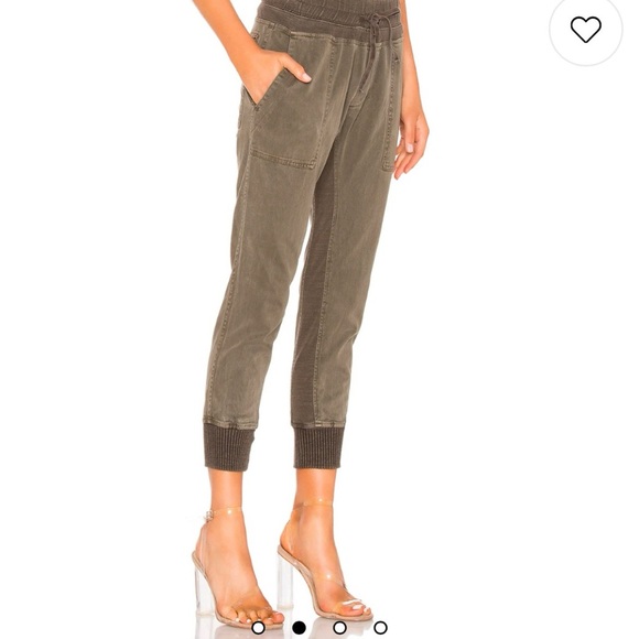 James Perse Contrast Sweatpants in Army Green Pigment Size XS $265 - Picture 3 of 6